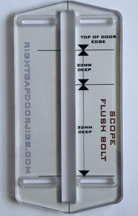 Scope Flush Bolt template for timber